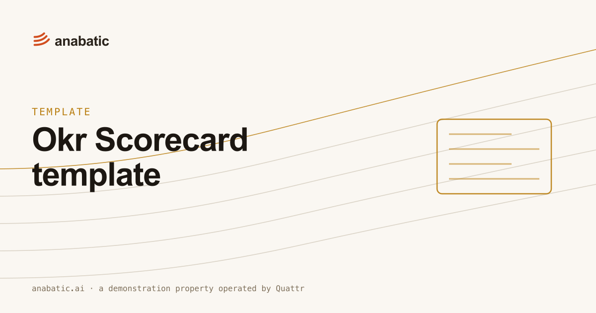 Okr Scorecard template — Anabatic, template